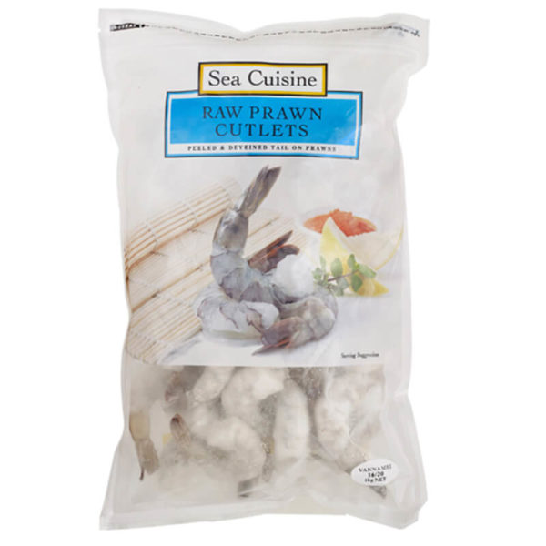 1kg Raw prawn cutlets